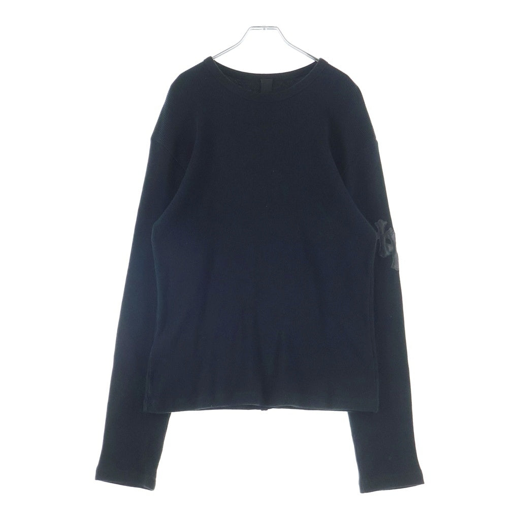 CHROME HEARTS(クロムハーツ) Y NOT クロスパッチ付きコットン長袖カットソー 長袖Tシャツ ブラック