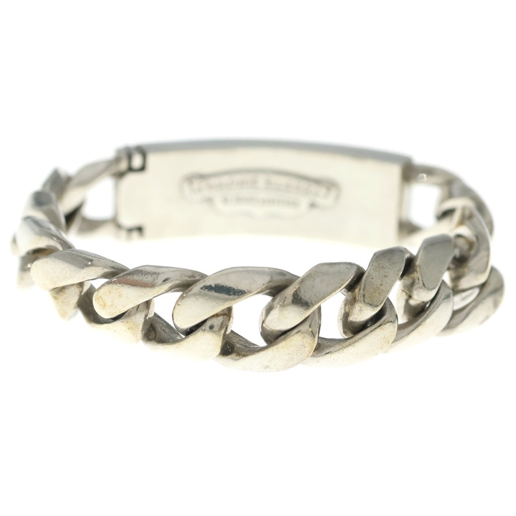 CHROME HEARTS(クロムハーツ) OLD ID FLORAL CRS オールド フローラルクロスIDクラシックリンク ブレスレット 11LINK シルバー