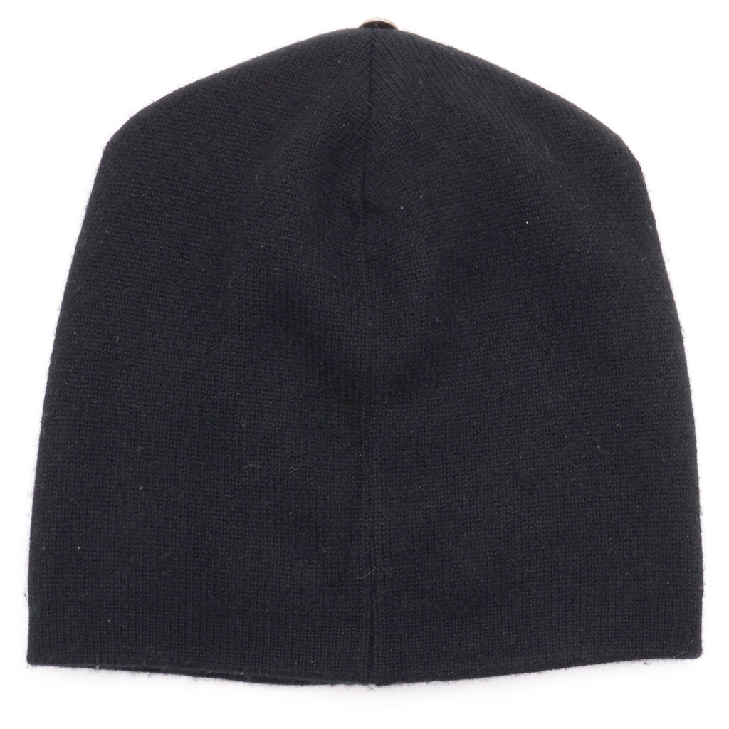 CHROME HEARTS(クロムハーツ) BEANIE スターパッチ クロスボール カシミヤ ニット帽 ブラック