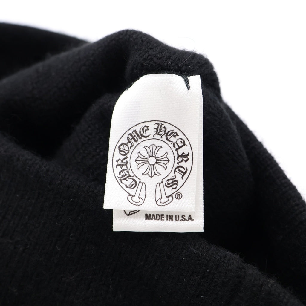 CHROME HEARTS(クロムハーツ) BEANIE スターパッチ クロスボール カシミヤ ニット帽 ブラック