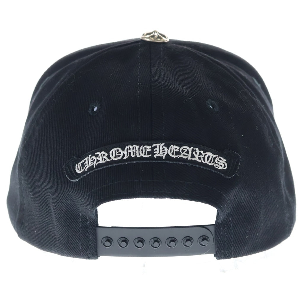 CHROME HEARTS(クロムハーツ) TRUCKER CAP スクロールラベル刺繍デニムトラッカー帽子 ブラック