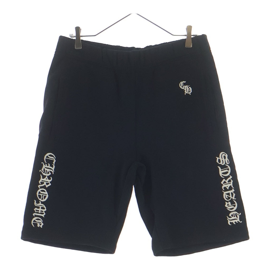 CHROME HEARTS(クロムハーツ) Y NOT SLO RIDE ロゴ刺繍スウェットハーフパンツ ブラック