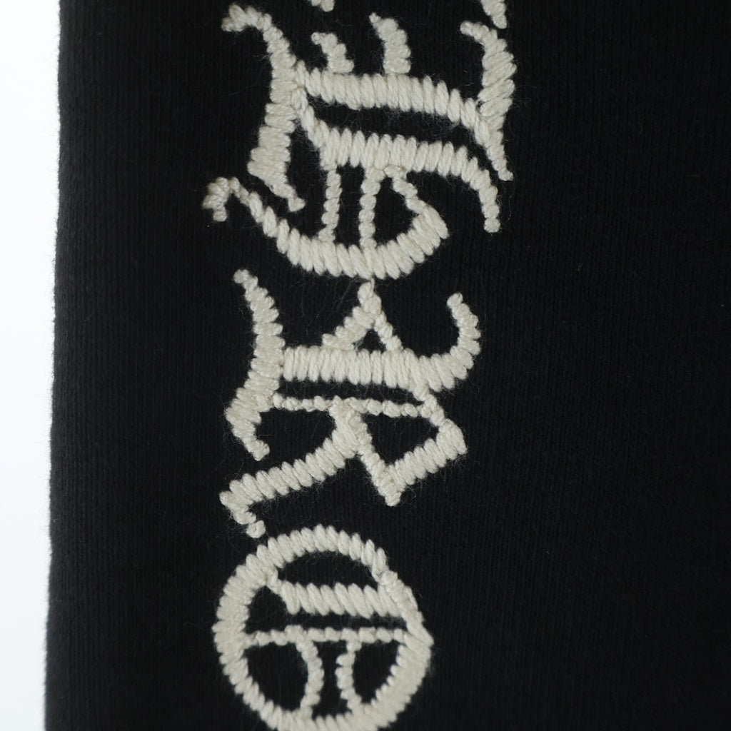 CHROME HEARTS(クロムハーツ) Y NOT SLO RIDE ロゴ刺繍スウェットハーフパンツ ブラック