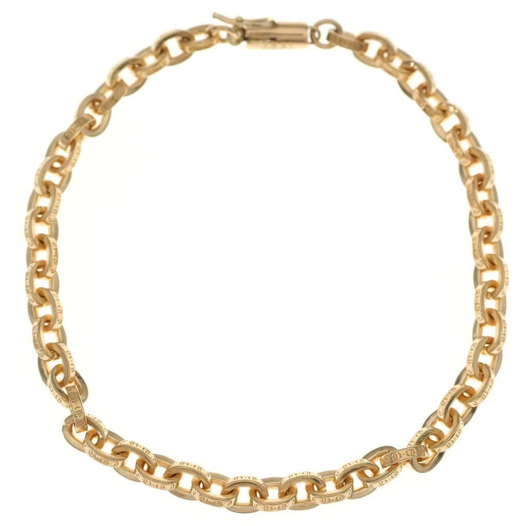 CHROME HEARTS(クロムハーツ) 22K PAPER CHAIN ペーパーチェーン ブレスレット ゴールド BCA025