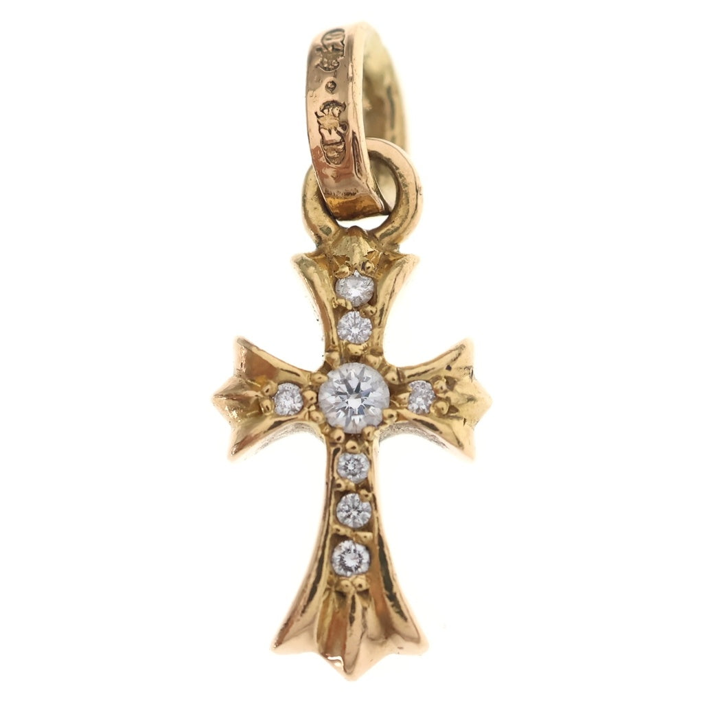 CHROME HEARTS(クロムハーツ) 22K CRS BBYFAT P/DIA ベイビーファットクロス PAVEダイヤ ペンダントトップ ゴールド BCA035