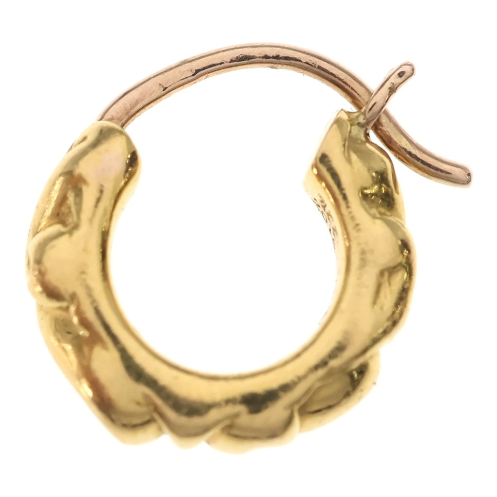 CHROME HEARTS(クロムハーツ) 22K TNY HOOP SCRL タイニースクロールフープピアス ゴールド