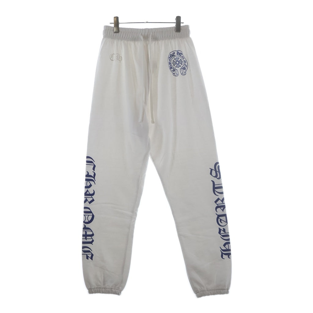CHROME HEARTS(クロムハーツ) SWEAT PANTS サイドプリントロングパンツ ホワイト/ブルー