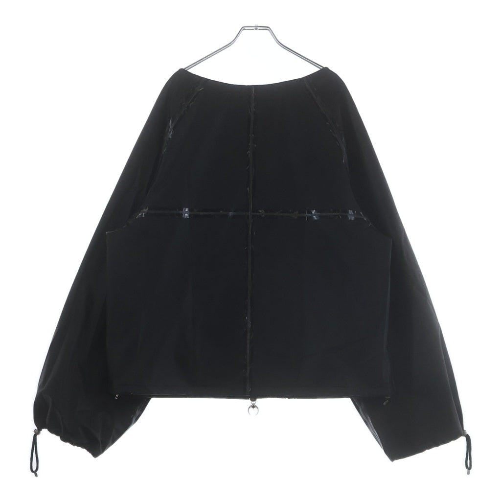 THUG CLUB(サグクラブ) Logo Detail Zip Up Jacket TC26JK0202 ロゴ オーバーサイズジャケット ブラック