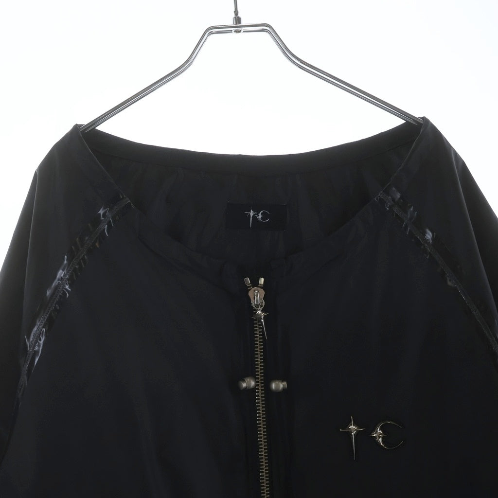 THUG CLUB(サグクラブ) Logo Detail Zip Up Jacket TC26JK0202 ロゴ オーバーサイズジャケット ブラック