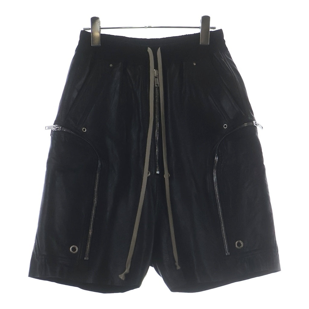 Rick Owens(リックオウエンス) Bauhaus Bela Leather Shorts RU02D6392-LBW バウハウス レザーショートパンツ ブラック