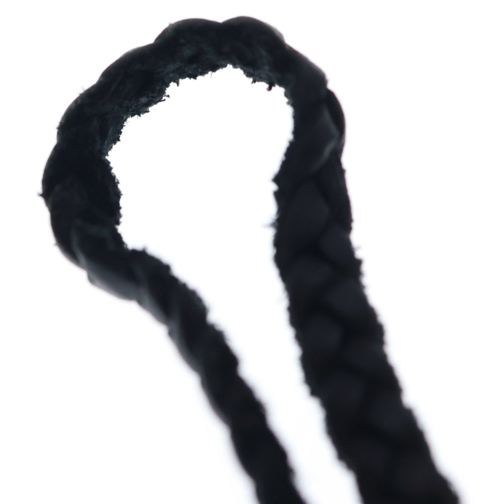 CHROME HEARTS(クロムハーツ) LEATHER BRAID SCROLL ネックレス レザーブレイドネックレス ブラック/シルバー BCA377