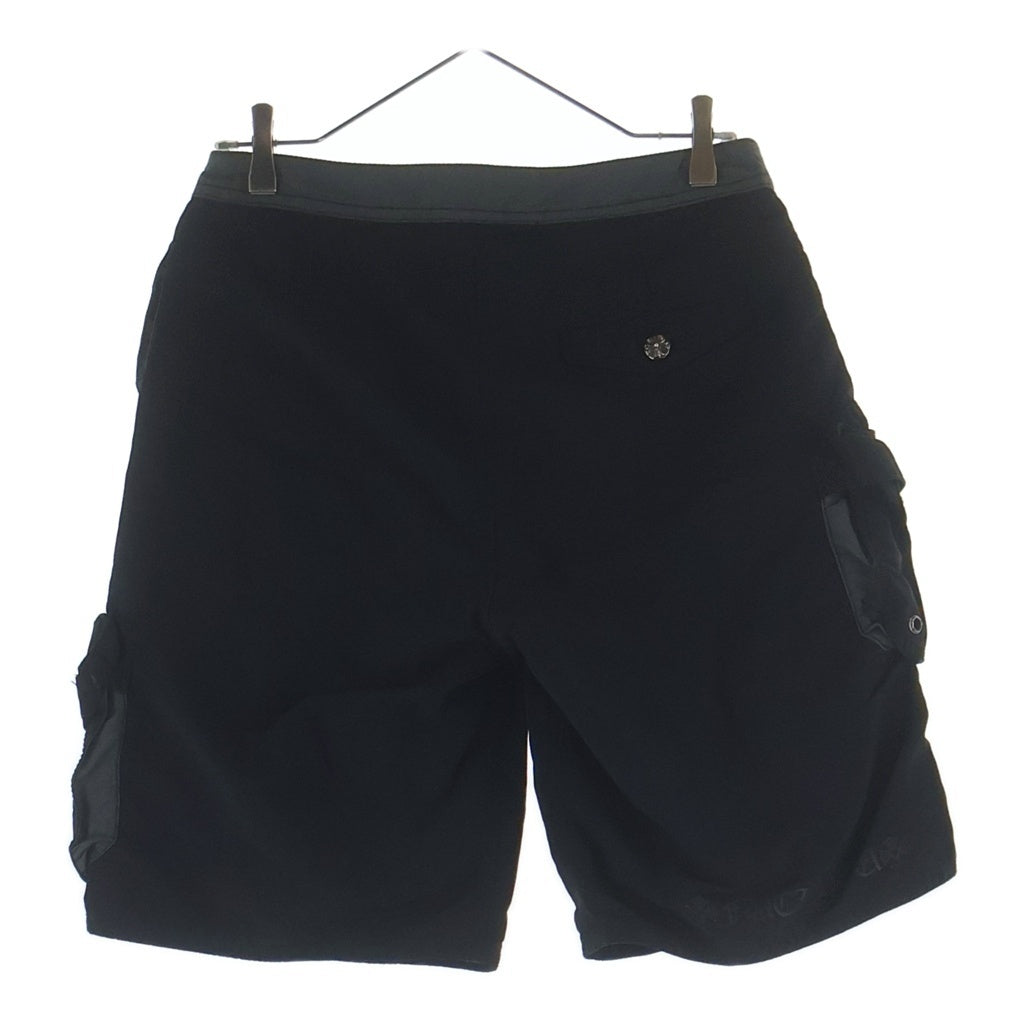 CHROME HEARTS(クロムハーツ) SWIM PANTS CRS BTN クロスボールボタン スクロールラベル付 ハーフパンツ ブラック