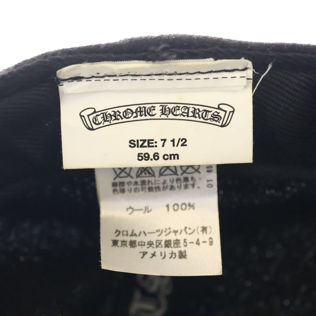 CHROME HEARTS(クロムハーツ) CH HATホースシュー刺繍 クロスボールベースボールキャップ ブラック