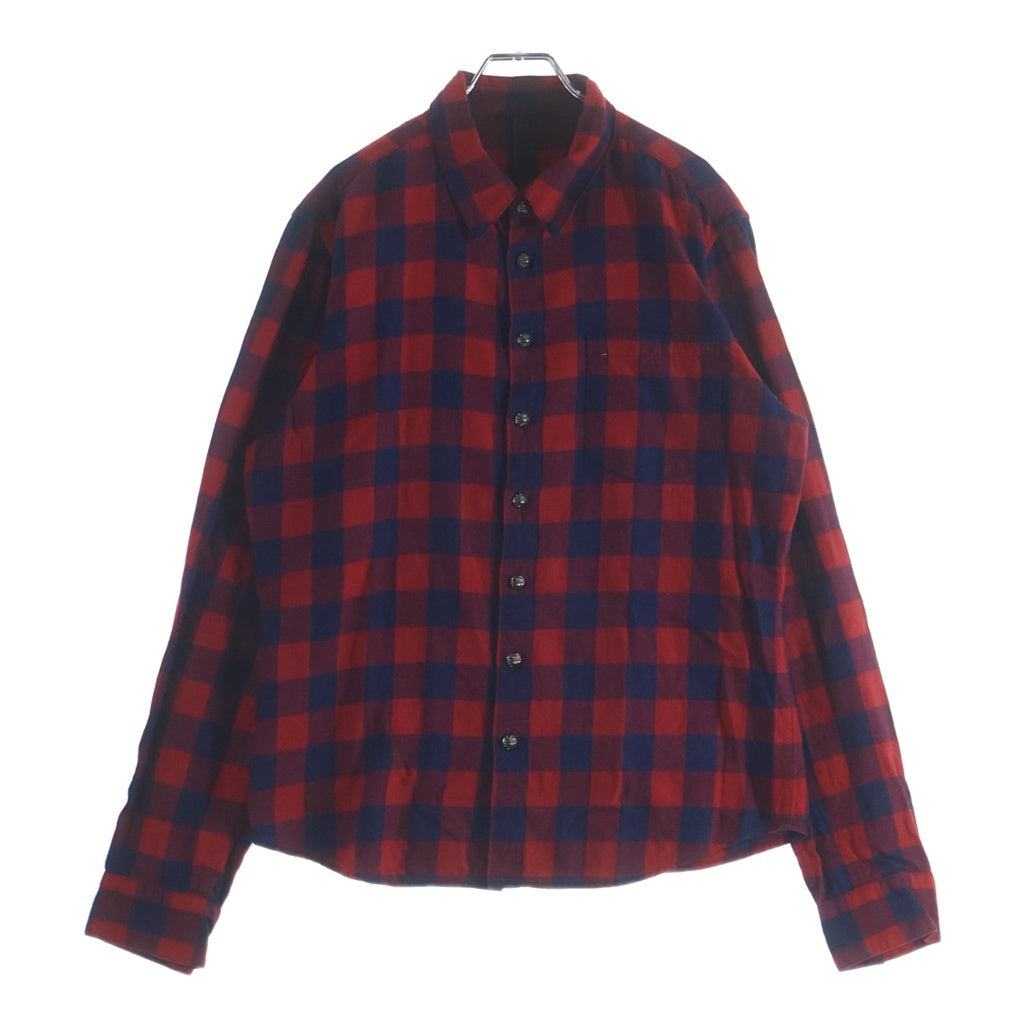 CHROME HEARTS(クロムハーツ) LOOSE END ルーズエンド 袖スターパッチ付チェックシャツ ブルー