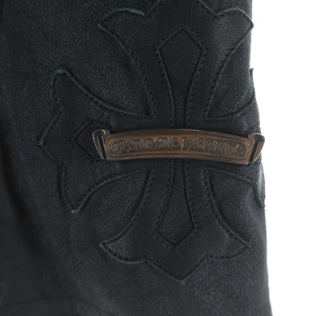 CHROME HEARTS(クロムハーツ) CHプラスパッチ付きレザーハーフパンツ