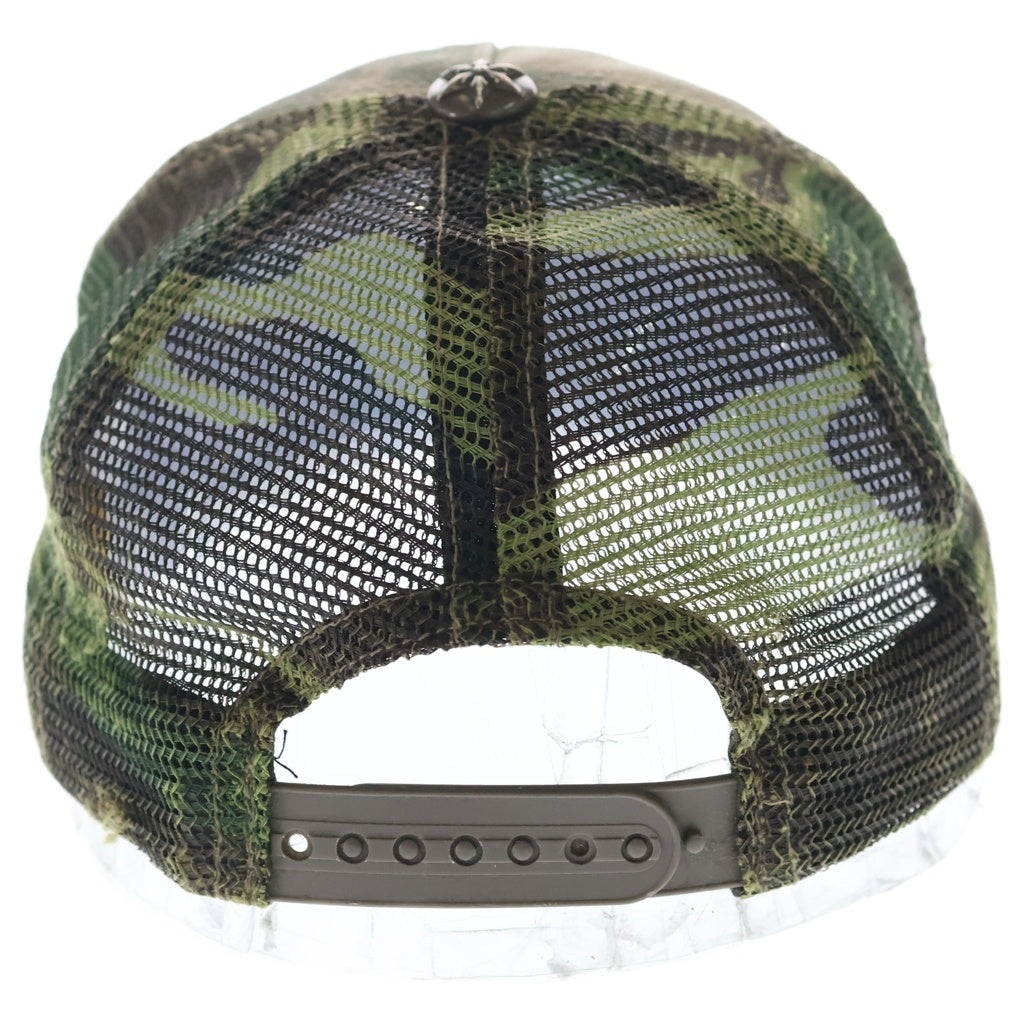 CHROME HEARTS(クロムハーツ) 3STAR PATCH TRUCKER CAP スターレザーパッチ スターボール付 カモフラ ベースボールキャップ 帽子 カーキ