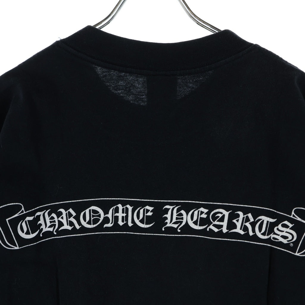 CHROME HEARTS(クロムハーツ) OLD DAGGER LOGO L/S TEE オールド ダガーロゴプリント Tシャツカットソー ホワイト