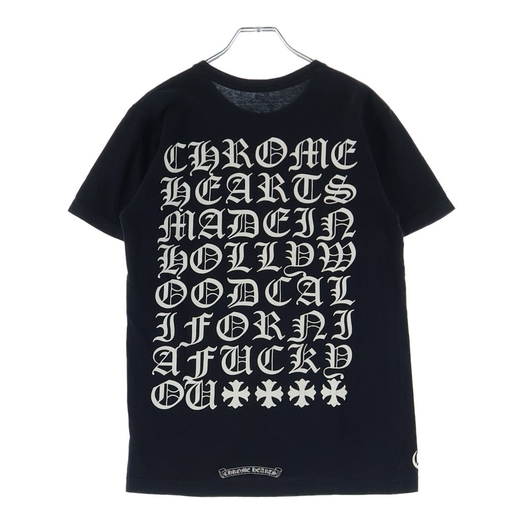 CHROME HEARTS(クロムハーツ) CH T-SHRT 1 バック英字プリント半袖Tシャツ ブラック