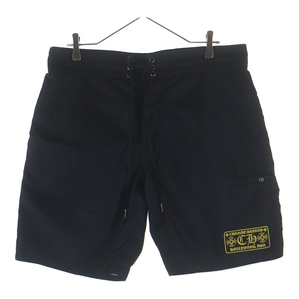 CHROME HEARTS(クロムハーツ) SURF BRITCHES クロスボタンナイロンCHハーフパンツ ブラック