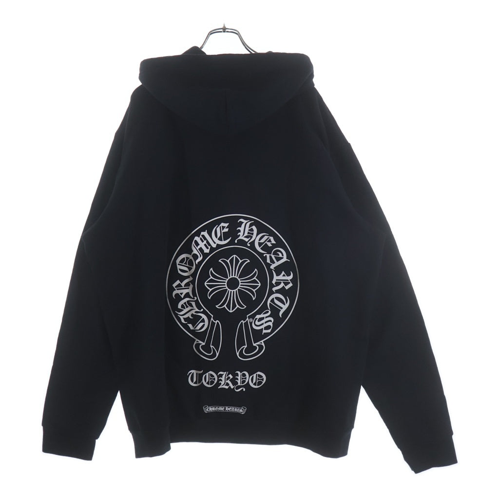 CHROME HEARTS(クロムハーツ) SWTSHRT HD ZIP LTD 東京限定バックホースシュープリントジップアッパーカー