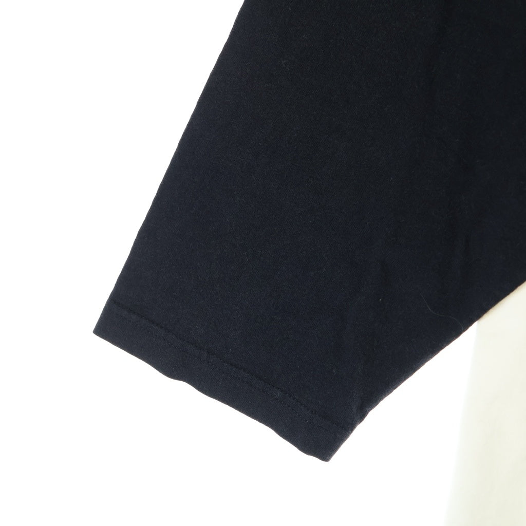 CHROME HEARTS(クロムハーツ) Raglan Sleeve Tee ヴァインダガープリント ラグランスリーブ 長袖Tシャツ 七分袖カットソー ロンT ブラック/ホワイト