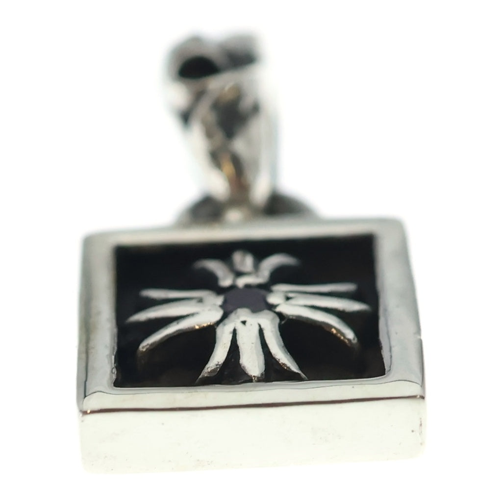 CHROME HEARTS(クロムハーツ) FRAMED CH PLUS 1RUBY フレームドCHプラス 1ルビー/チャーム/シルバーネックレストップ