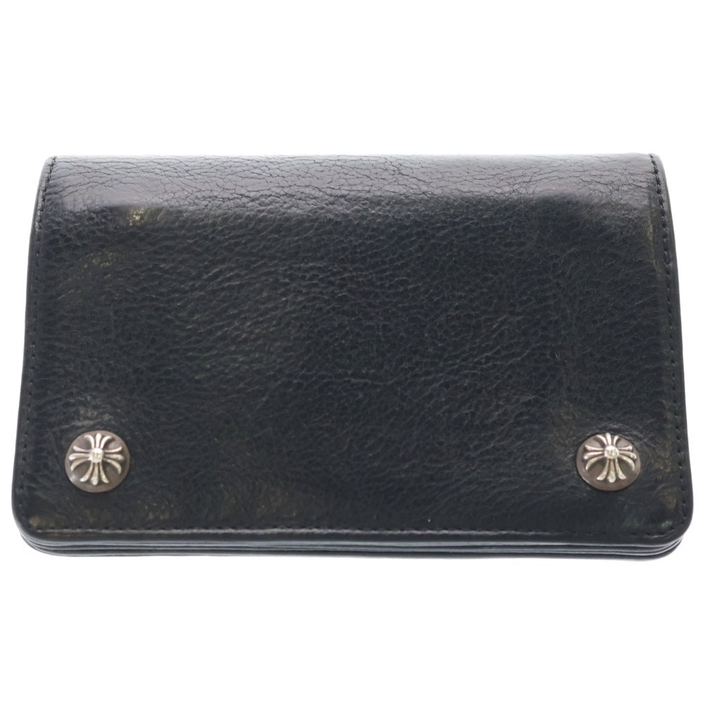 CHROME HEARTS(クロムハーツ) 2ZIP 2ジップ クロスボールボタンレザーウォレット 財布 ブラック