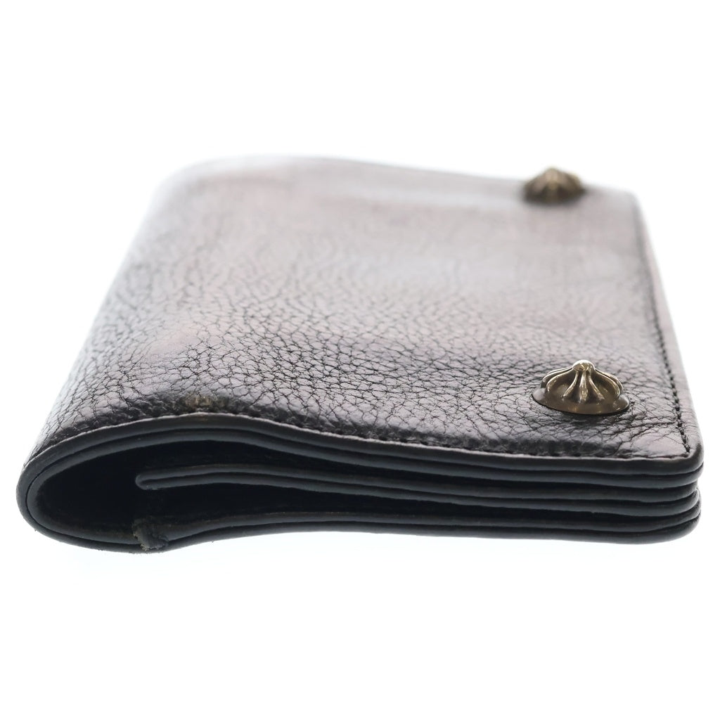 CHROME HEARTS(クロムハーツ) 2ZIP 2ジップ クロスボールボタンレザーウォレット 財布 ブラック