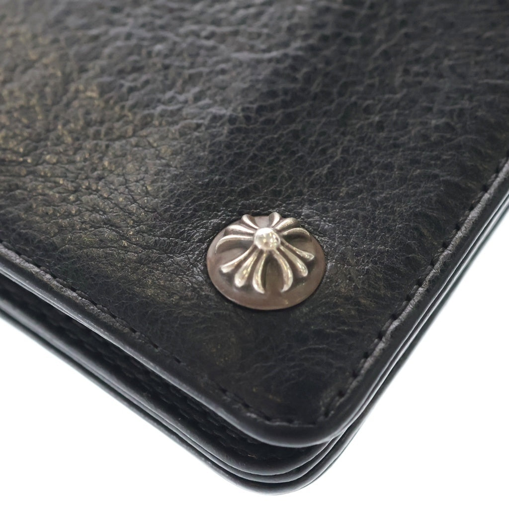 CHROME HEARTS(クロムハーツ) 2ZIP 2ジップ クロスボールボタンレザーウォレット 財布 ブラック