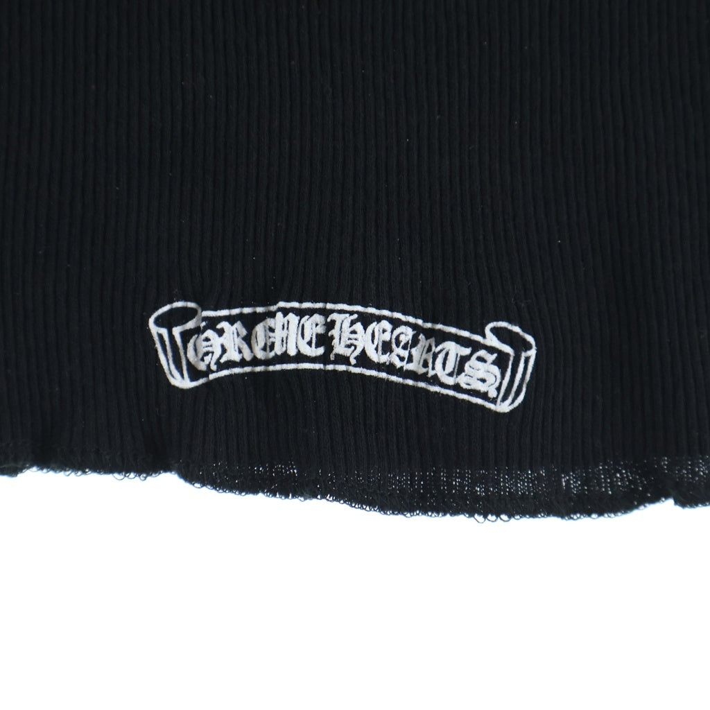 CHROME HEARTS(クロムハーツ) RIB TANK バッククロスプリントタンクトップ ブラック