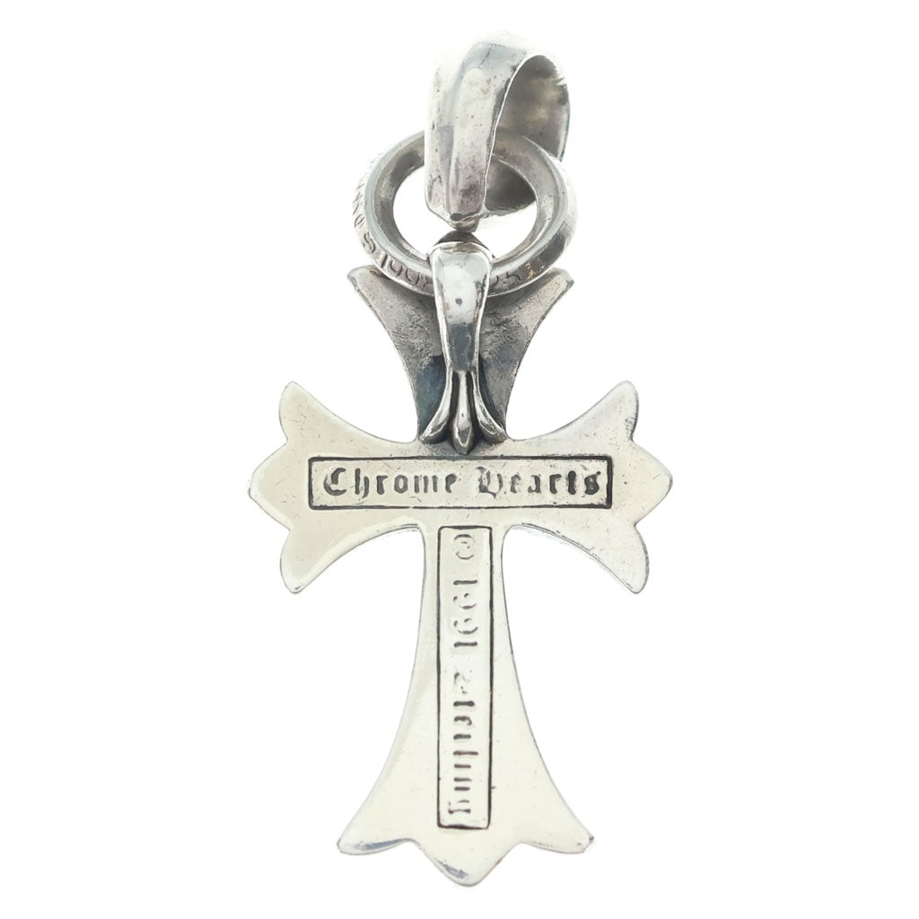 CHROME HEARTS(クロムハーツ) CH CRS SML W/BALE P/D/スモールCHクロスベイル PAVEダイヤ/Wベイル/シルバーネックレストップ