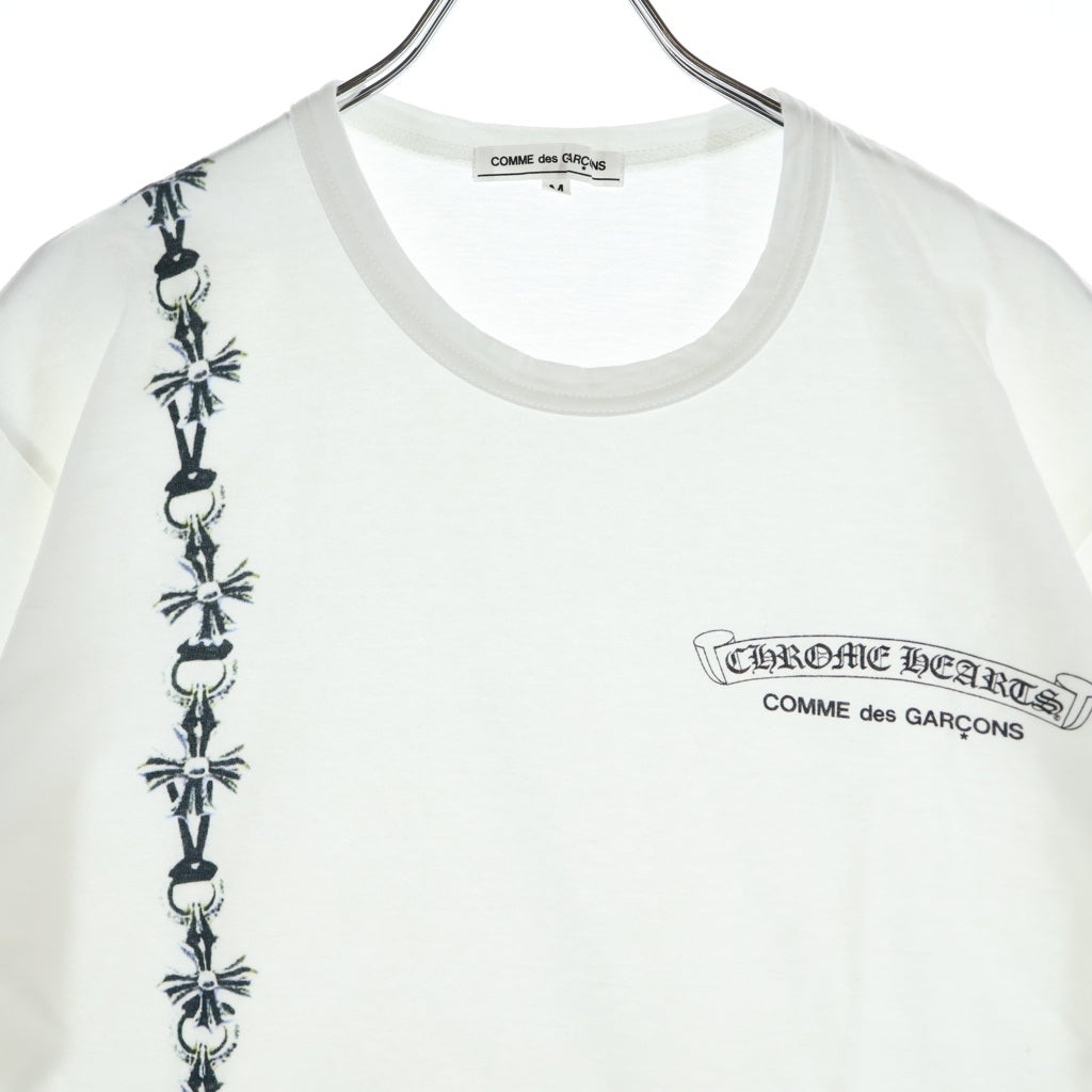 CHROME HEARTS(クロムハーツ) ×COMME des GARCONS コムデギャルソン カットアウト 半袖Tシャツ カットソー ホワイト
