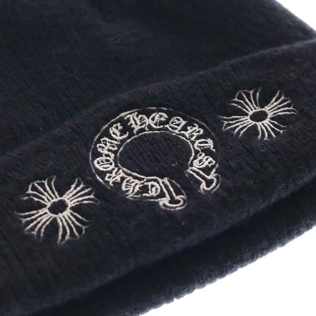 CHROME HEARTS(クロムハーツ) WOOL WATCH CAP CHプラス ホースシューニットキャップ ビーニー帽子 ブラック