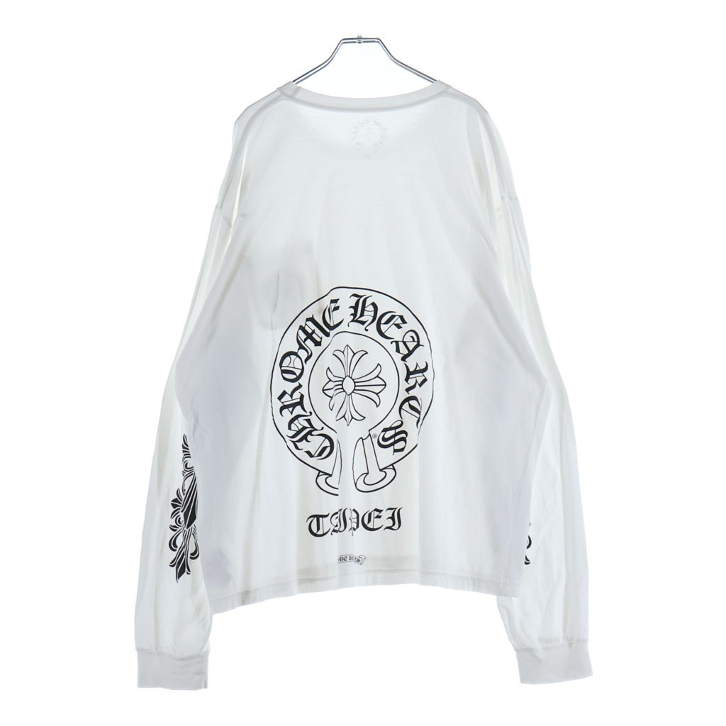 CHROME HEARTS(クロムハーツ) TAIPEI LTD L/S Tee 台北限定 アームフローラル バックホースシュープリント 長袖Tシャツ カットソー ブラック