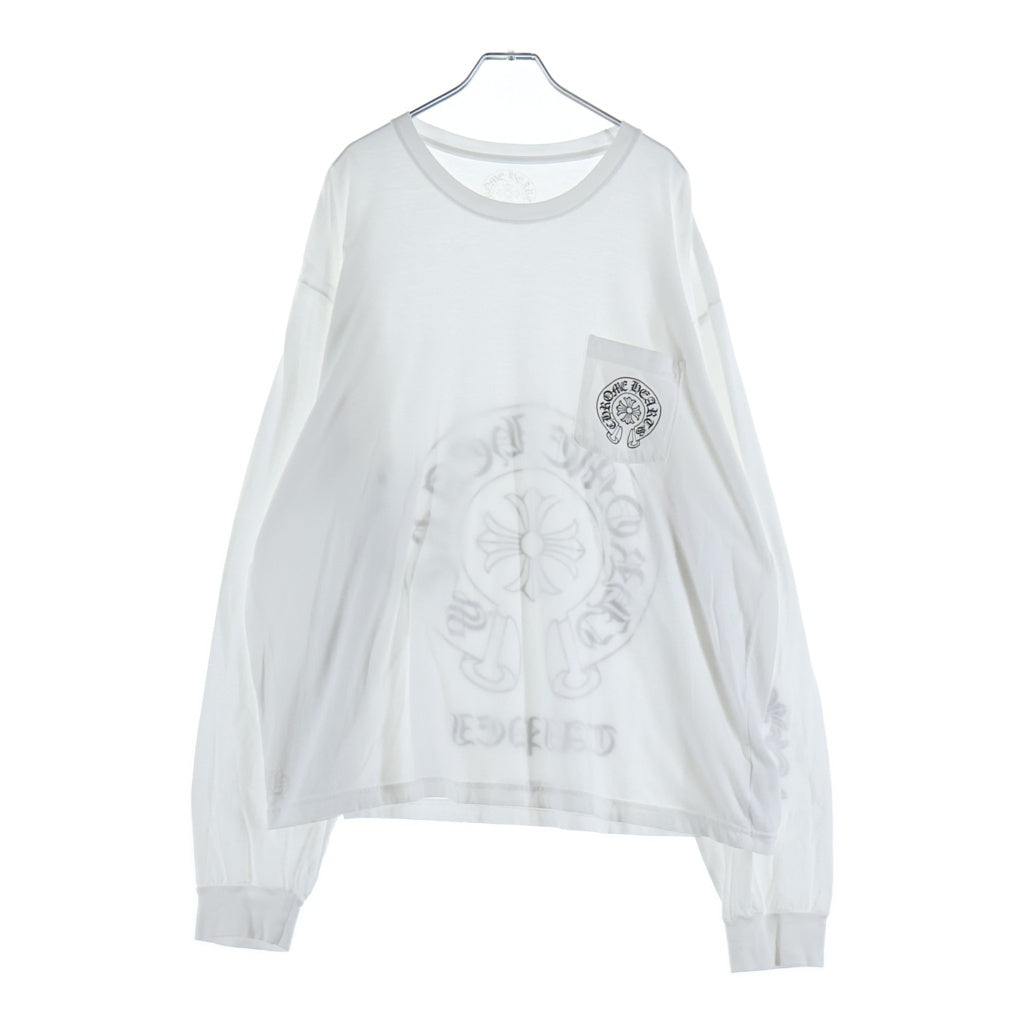 CHROME HEARTS(クロムハーツ) TAIPEI LTD L/S Tee 台北限定 アームフローラル バックホースシュープリント 長袖Tシャツ カットソー ブラック