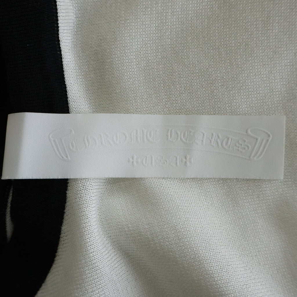 CHROME HEARTS(クロムハーツ) Y NOT CRS PATCH トリプルクロスパッチ付き 長袖ラグランTシャツ カットソー ホワイト/ブラック
