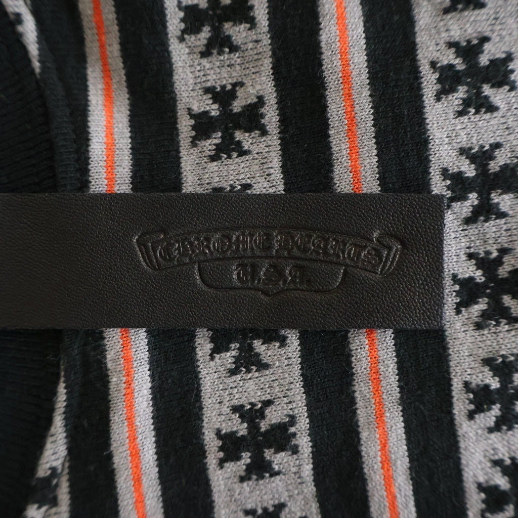 CHROME HEARTS(クロムハーツ) Y NOT MATTY BOY STRIPE CH PLUS TEE マッティボーイ ストライプ CHプラス総柄 Tシャツ ブラック/レッド