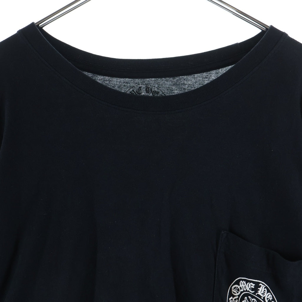 CHROME HEARTS(クロムハーツ) CH L S 1 ホノルル限定 バックホースシューアームフローラルプリント長袖カットソー ブラック