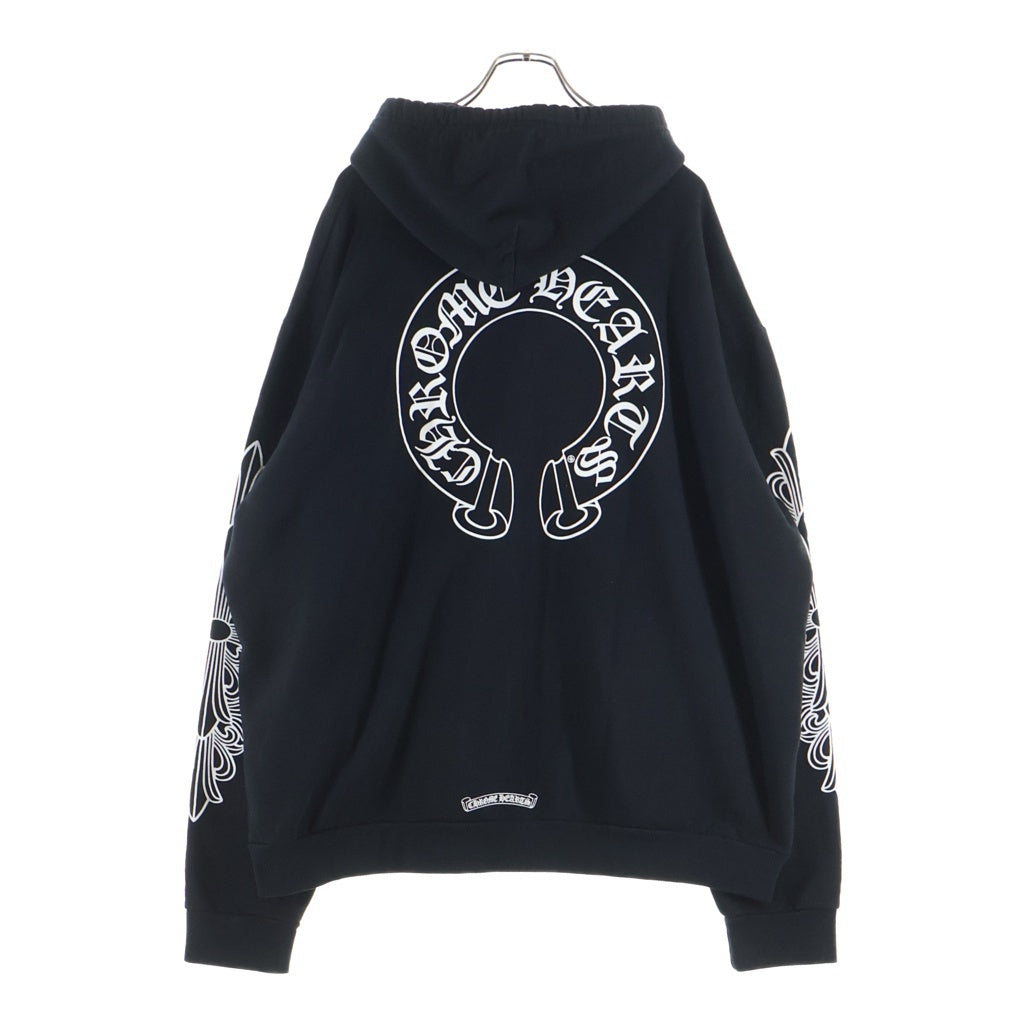 CHROME HEARTS(クロムハーツ) WTSHRT HD PLVR プルオーバーパーカー 袖フローラルクロスプリントプルオーバーパーカー