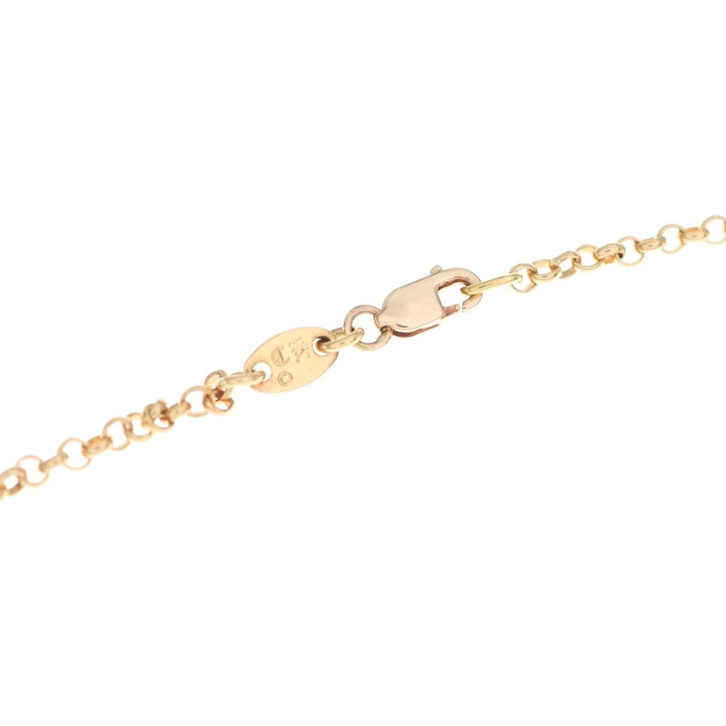CHROME HEARTS(クロムハーツ) 22K SAFETY PIN R16 1EMRLDセーフティピンロールチェーン 1エメラルドゴールドネックレス
