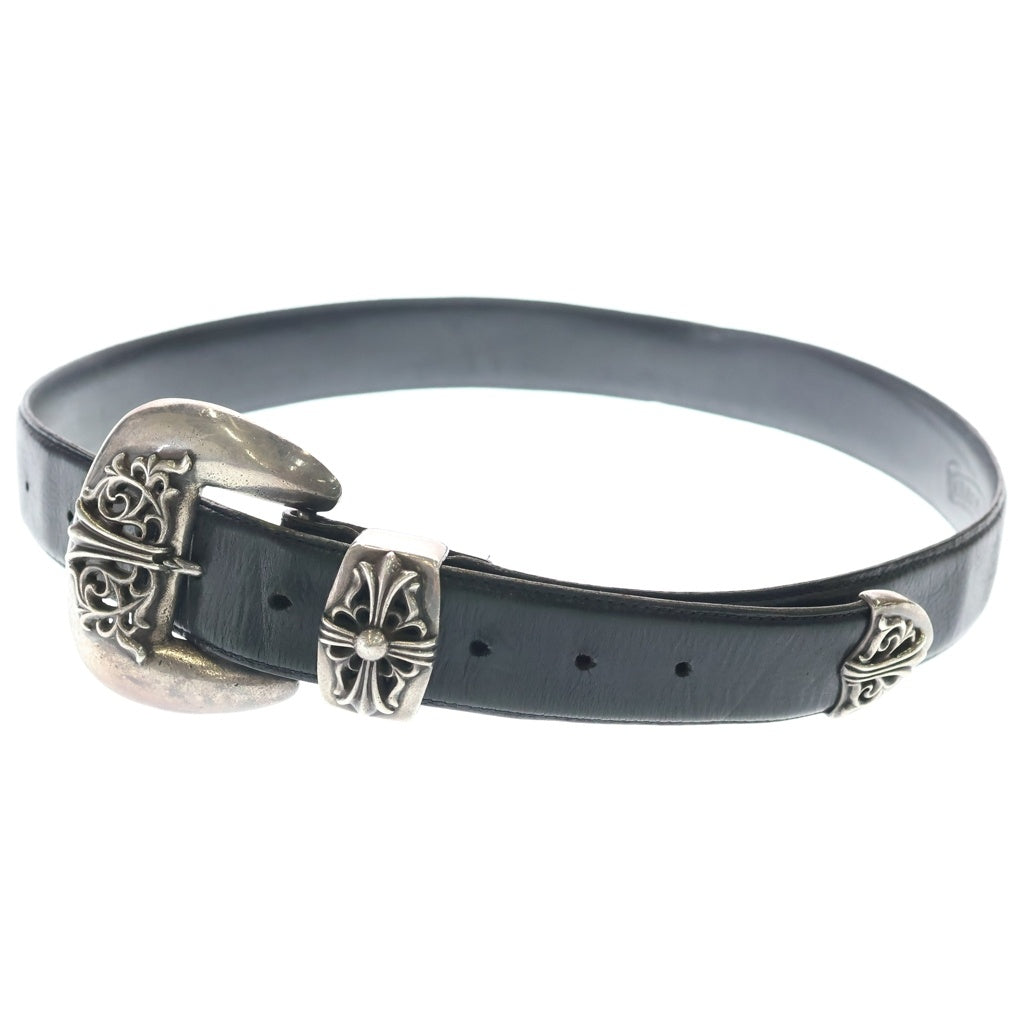 CHROME HEARTS(クロムハーツ) BLT CLASSIC 3PC クラシック3PC レザーベルト ブラック/シルバー