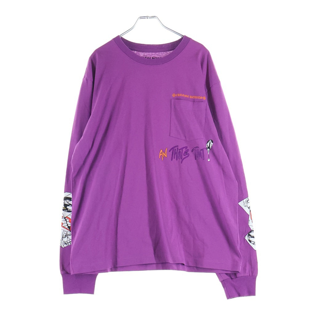 CHROME HEARTS(クロムハーツ) ×MATTY BOY PPO I WANT MORE NOT LESS L/S TEE マッティボーイ プリント長袖Tシャツ カットソー パープル