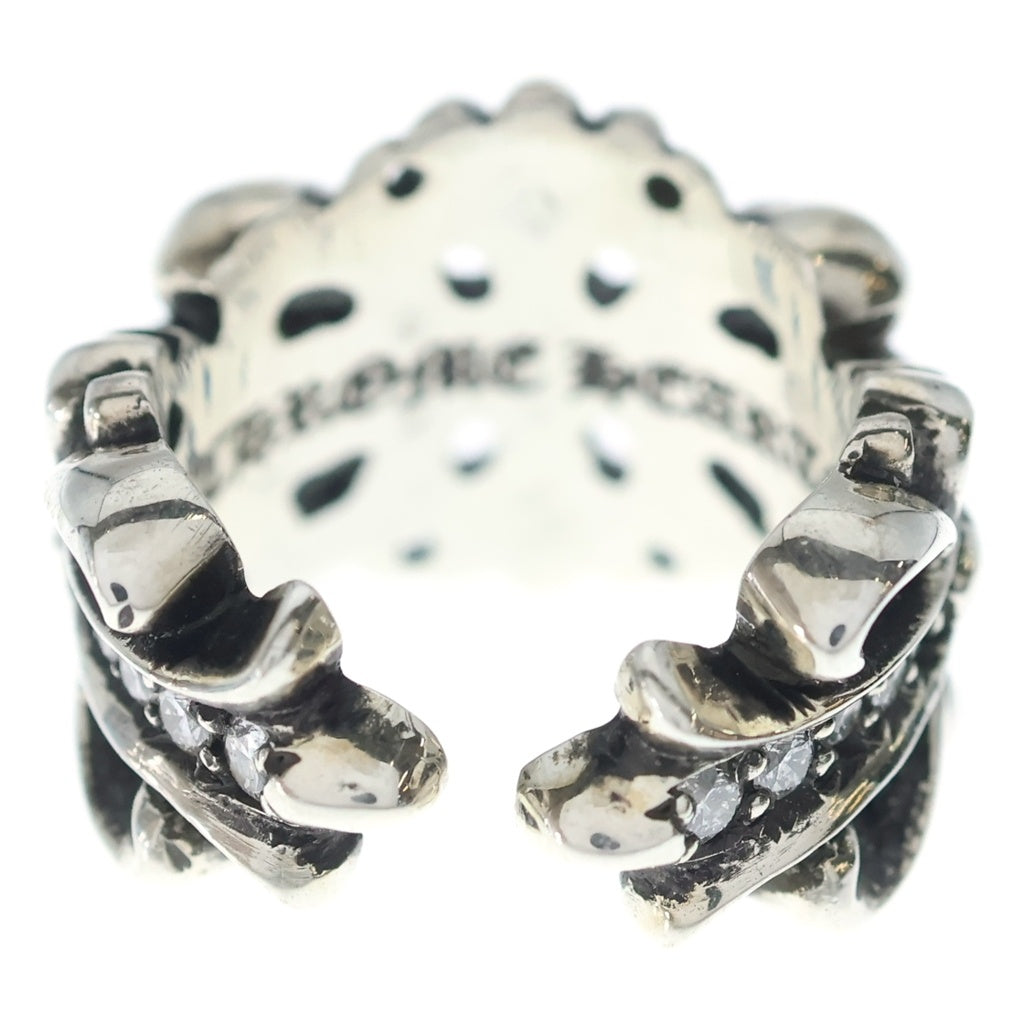 CHROME HEARTS クロムハーツ DBL FLRL CRS P D ダブルフローラルクロス PAVEダイヤ シルバーリング CHROME HEARTS(クロムハーツ) DBL FLRL CRS P D ダブルフローラル