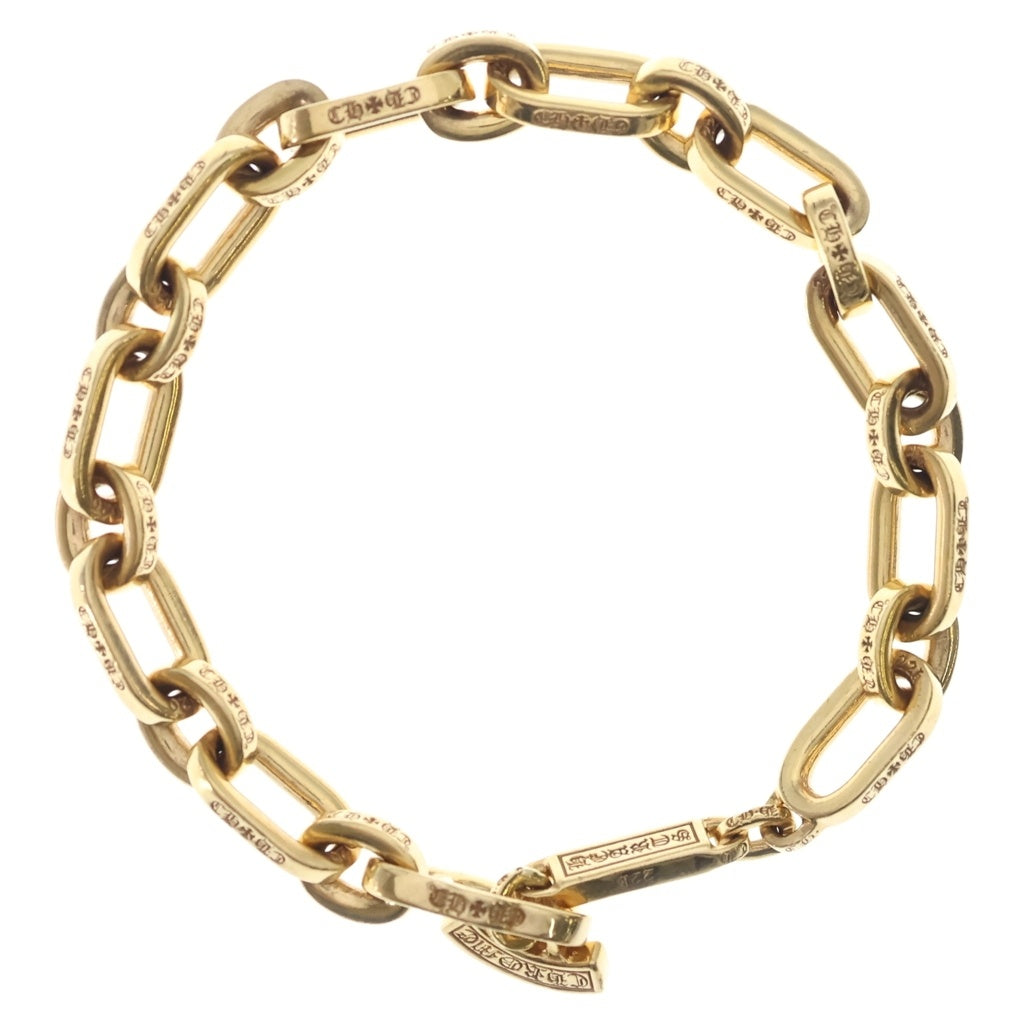 CHROME HEARTS(クロムハーツ) 22K PAPER E CHAIN ペーパーEチェーン ゴールドブレスレット