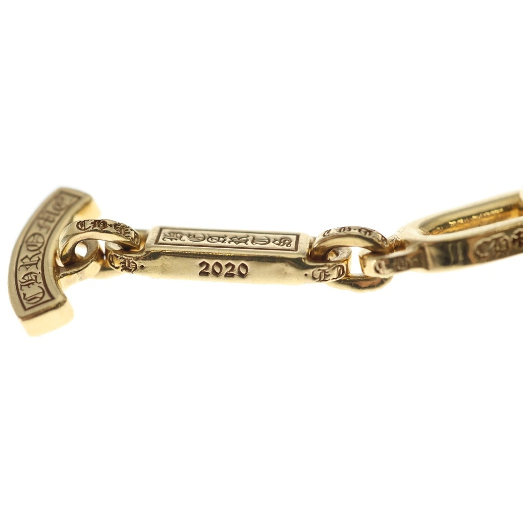 CHROME HEARTS(クロムハーツ) 22K PAPER E CHAIN ペーパーEチェーン ゴールドブレスレット