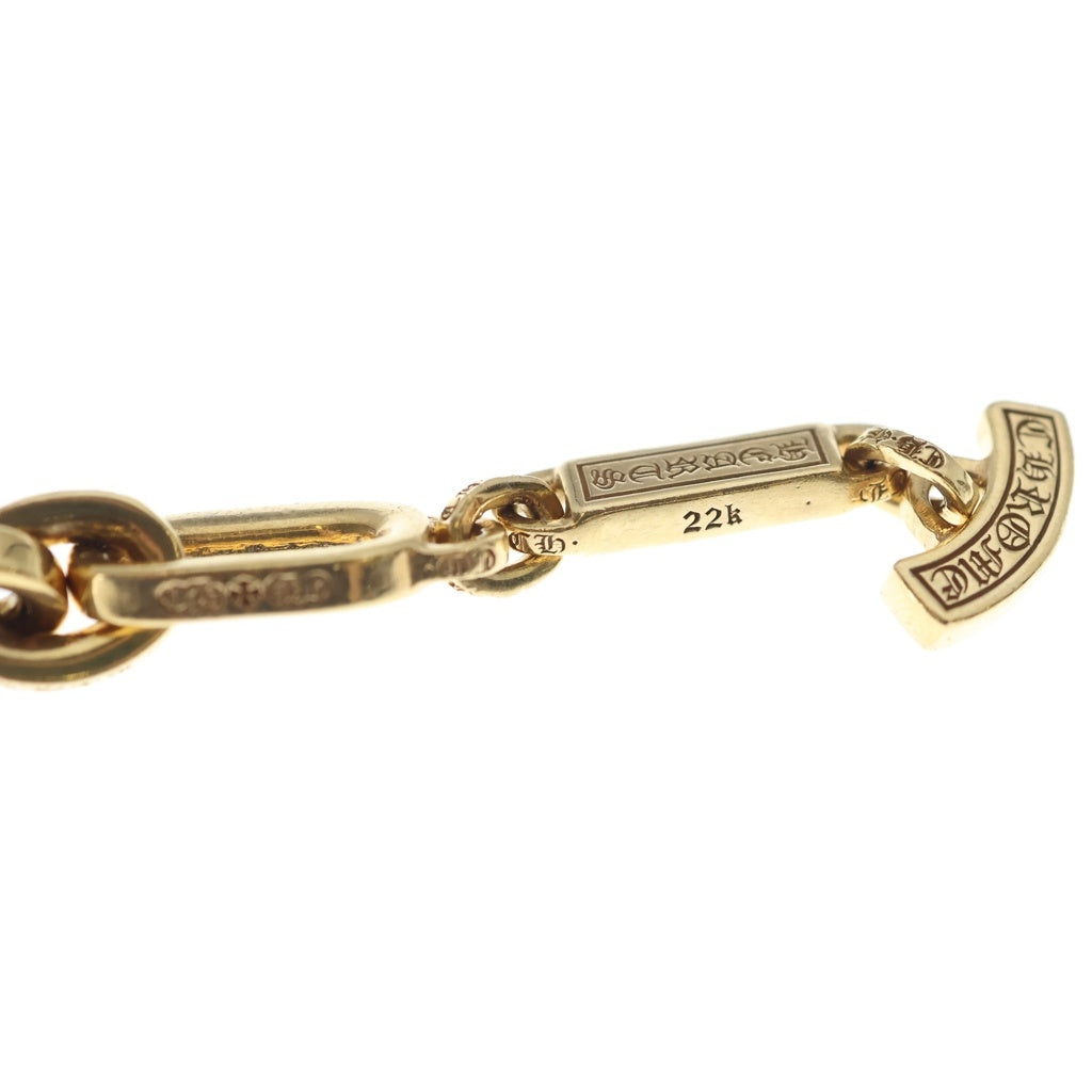 CHROME HEARTS(クロムハーツ) 22K PAPER E CHAIN ペーパーEチェーン ゴールドブレスレット