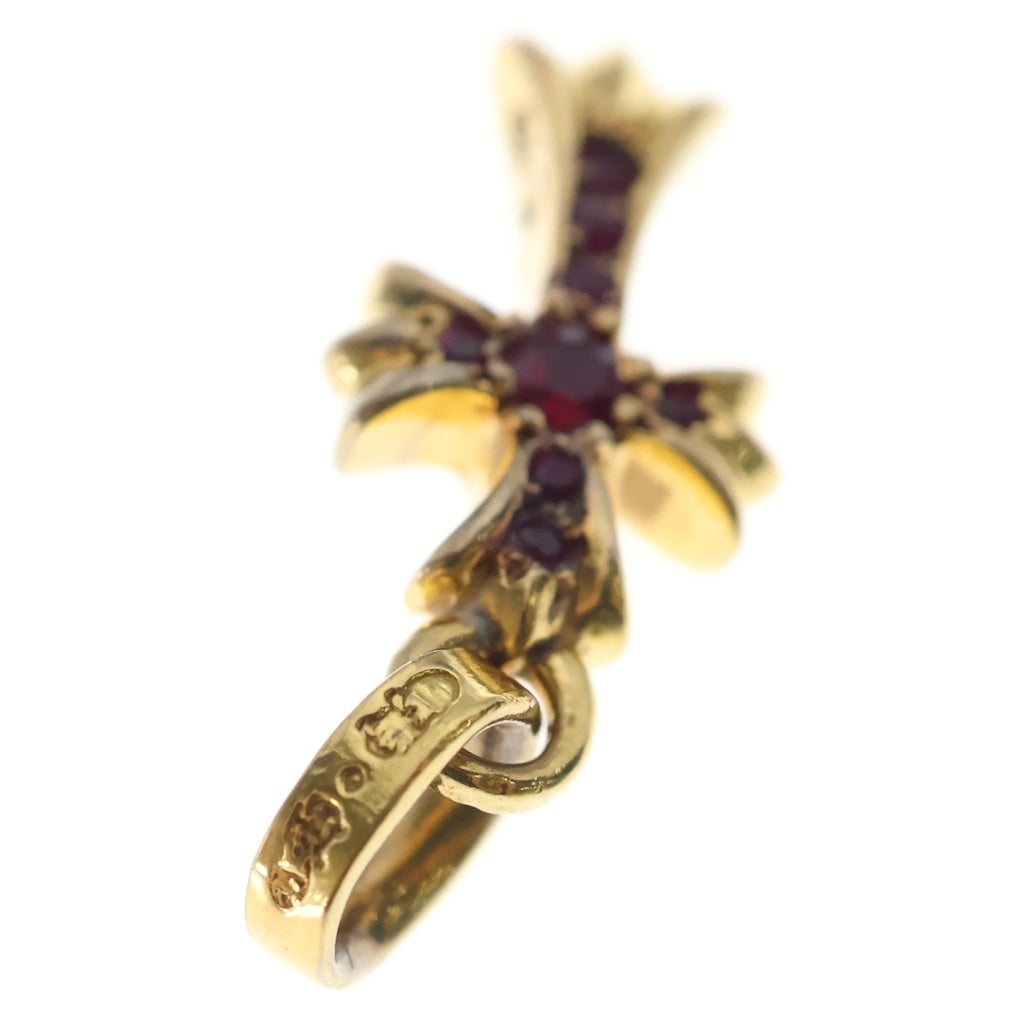 CHROME HEARTS(クロムハーツ) 22K CRS BBYFAT P RUBY ベイビーファット PAVEルビー チャーム ゴールドネックレストップ