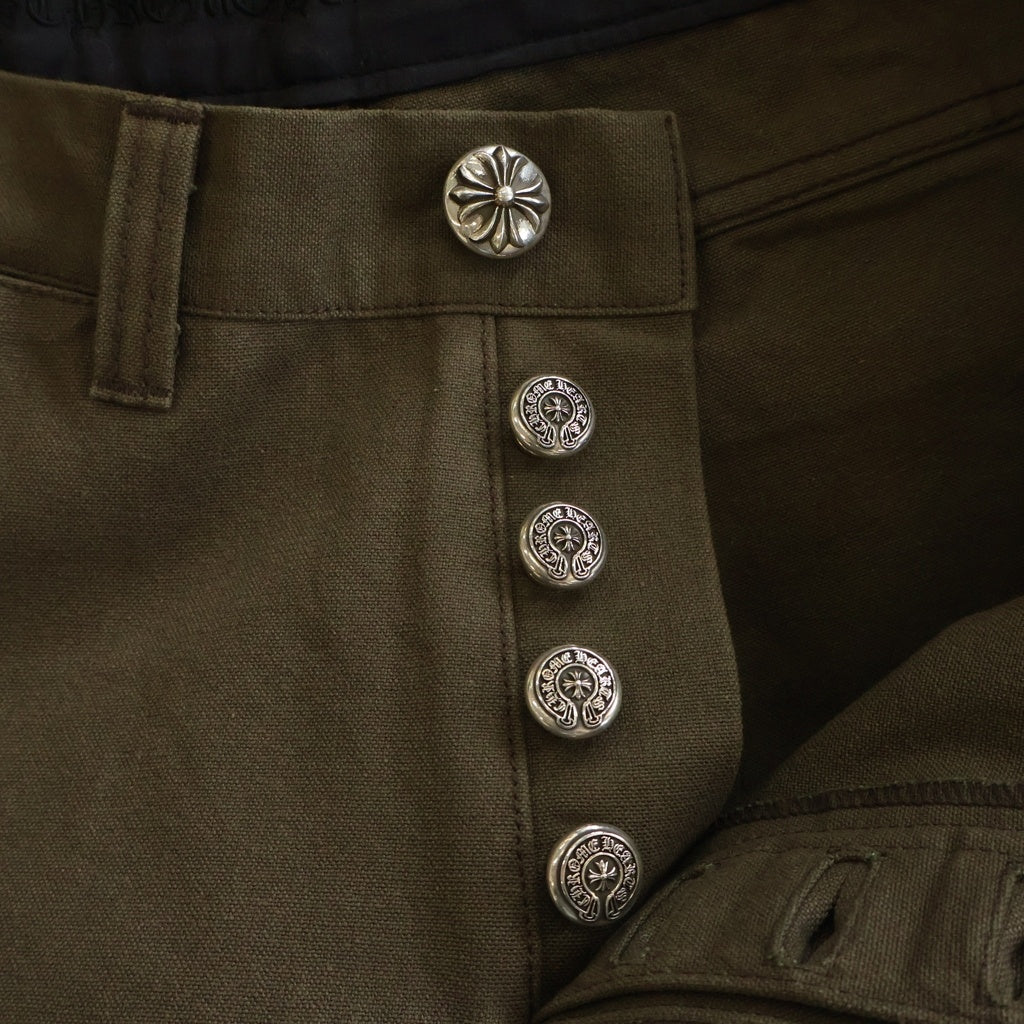 CHROME HEARTS(クロムハーツ) CARPENTER カーペンター バックポケットセメタリーパッチロングパンツ ベージュ/ブラック