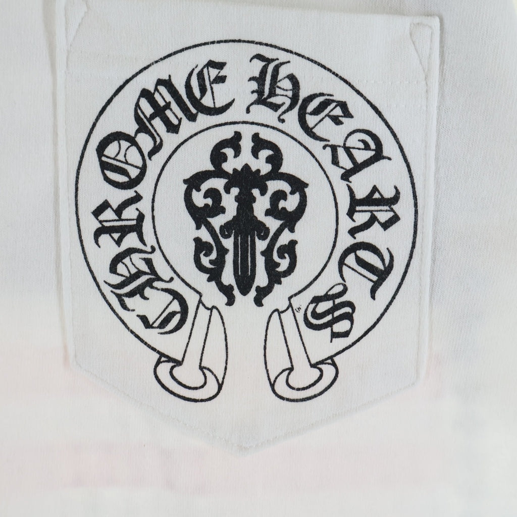 CHROME HEARTS(クロムハーツ) OLD ヴァインダガープリント 半袖Tシャツ カットソー ホワイト