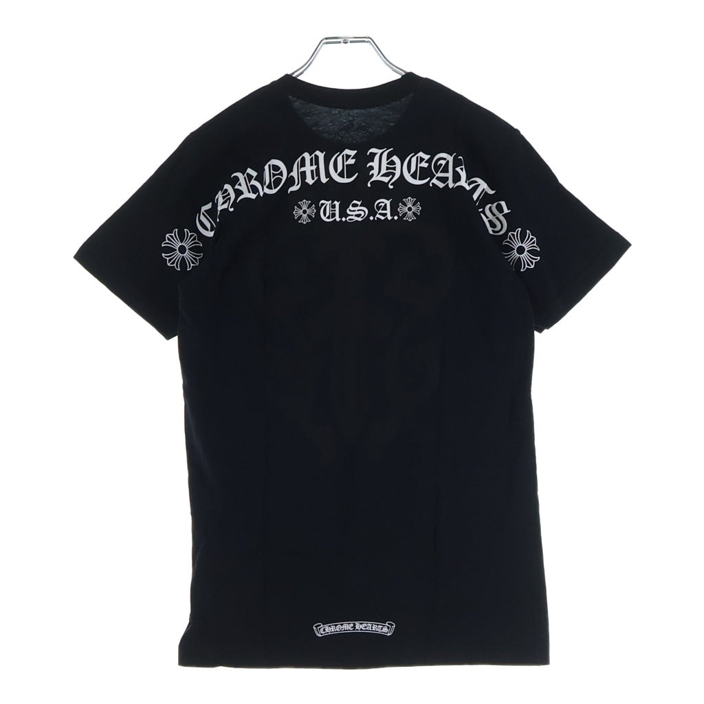 CHROME HEARTS(クロムハーツ) OLD CHプラス ヴァインダガープリント 半袖Tシャツ カットソー ブラック